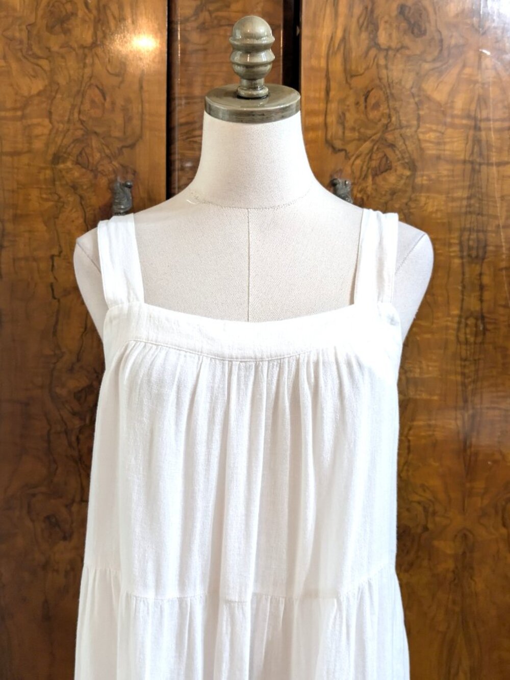 NWT Rails Amaya Tiered Linen Blend Midi Dress S Bright White Breezy Feminine - Picture 4 of 9